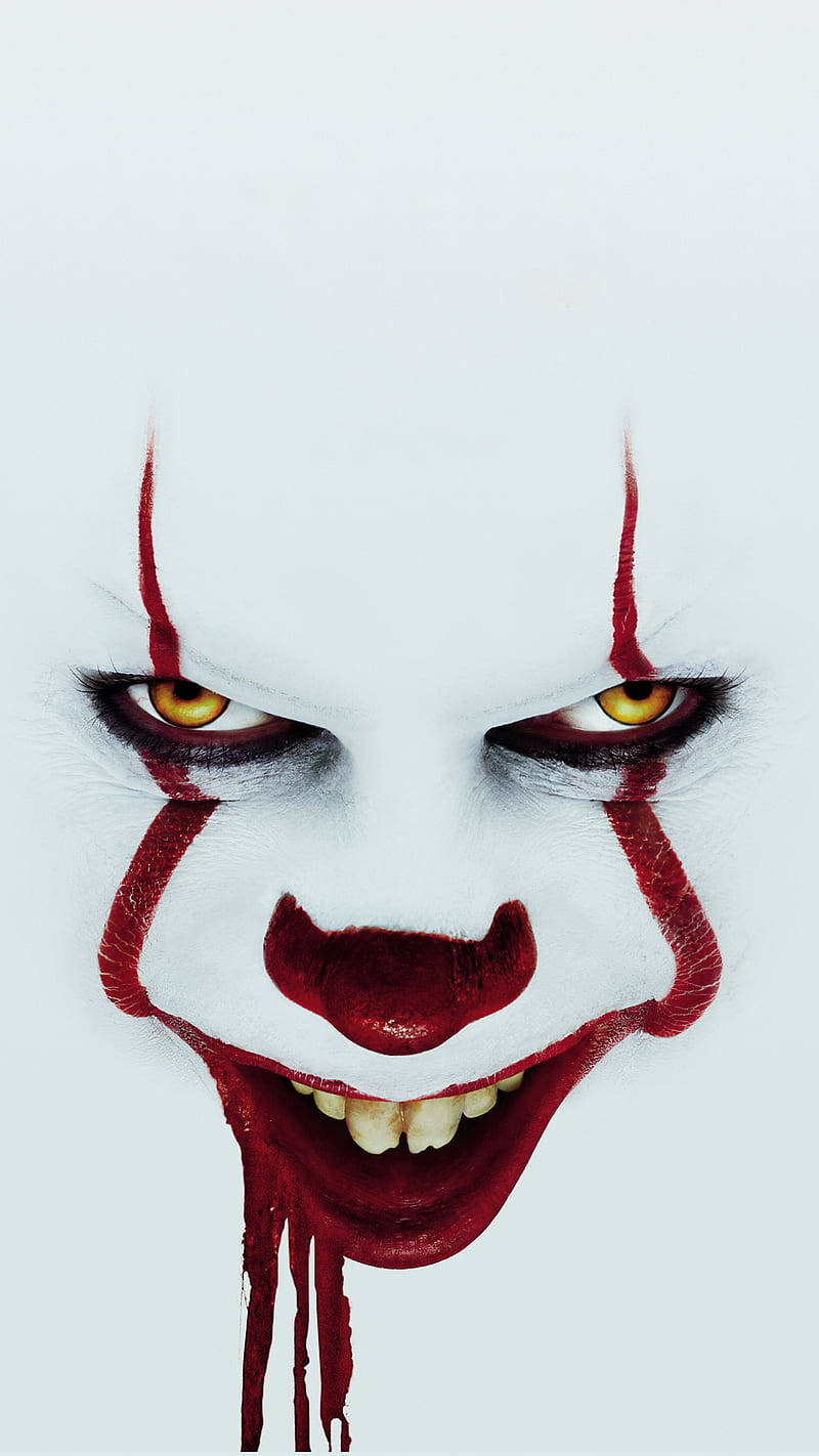 White Pennywise Horror Phone Wallpaper