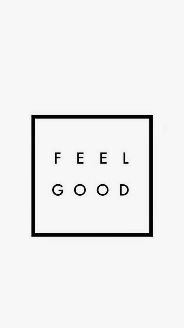 Ensvartvit Logotyp Med Ordet Feel Good