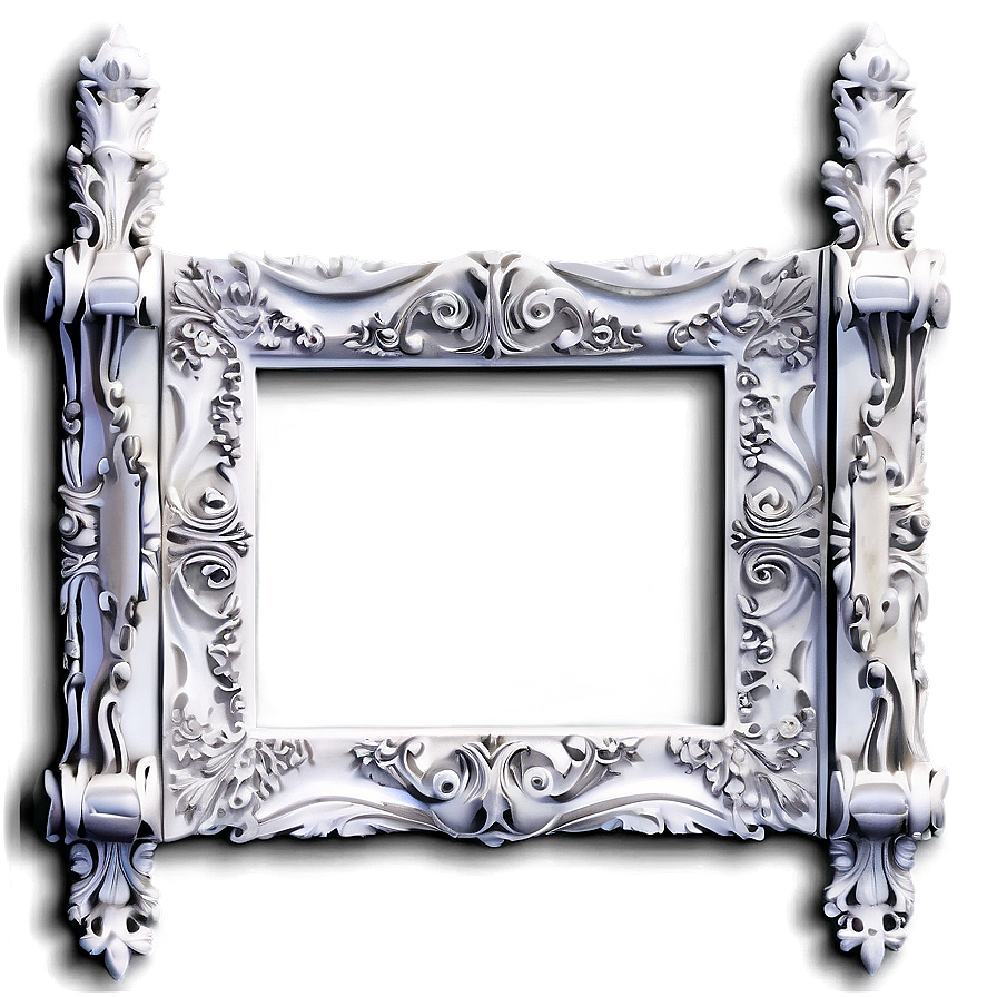 White Photo Frame Png 14 PNG