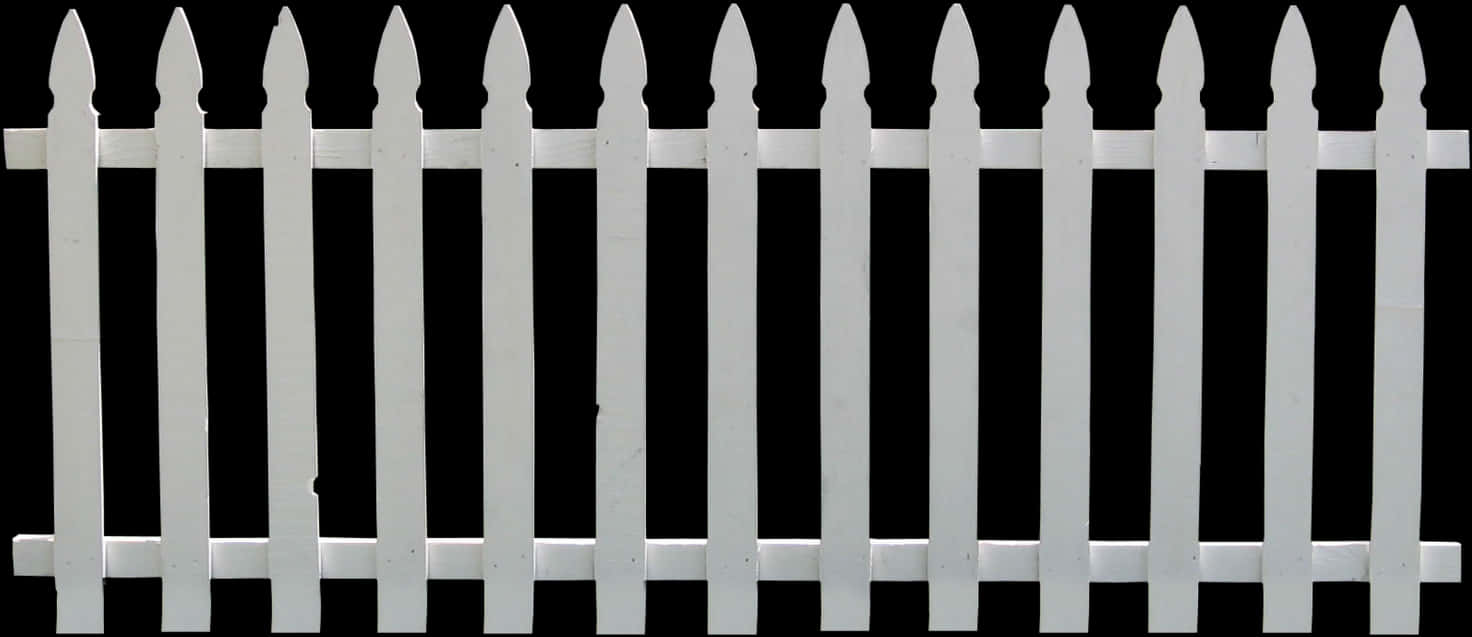 White Picket Fence Isolated PNG