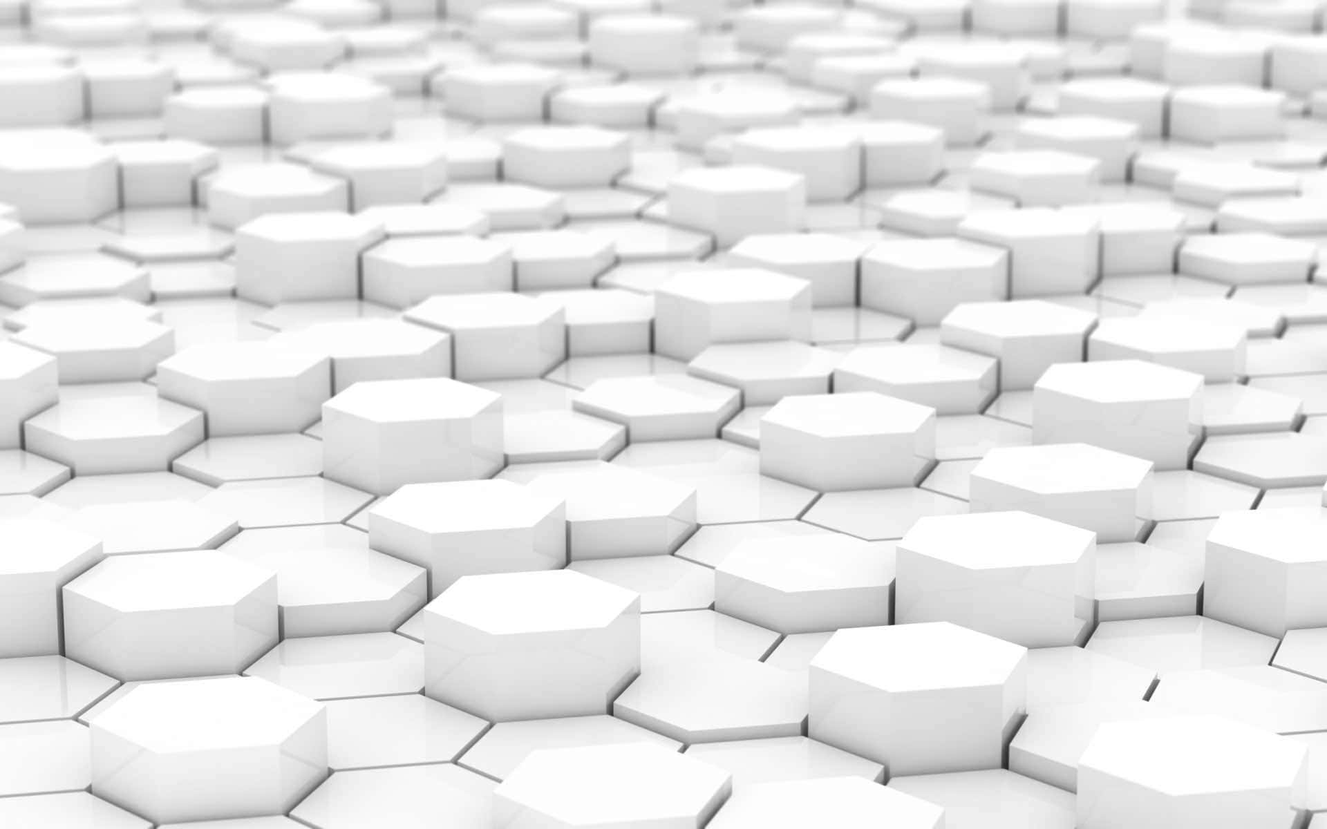 3d White Hexagon Pattern Picture