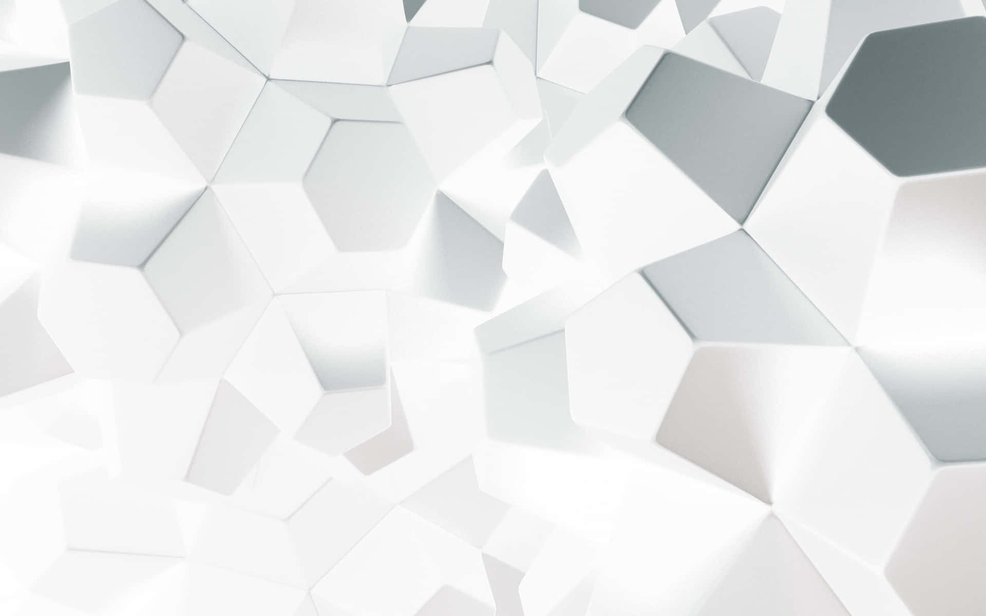 Fundoabstrato Geométrico Branco Com Cubos Brancos