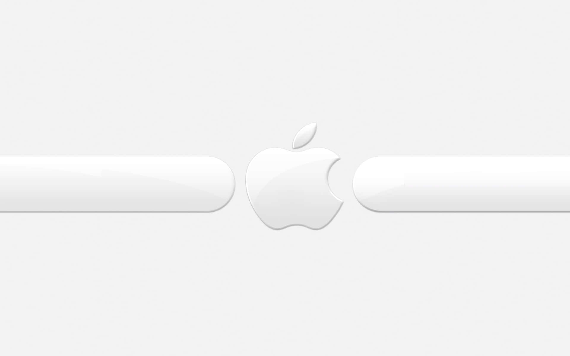 Immaginedel Logo Di Apple Bianco Per Desktop