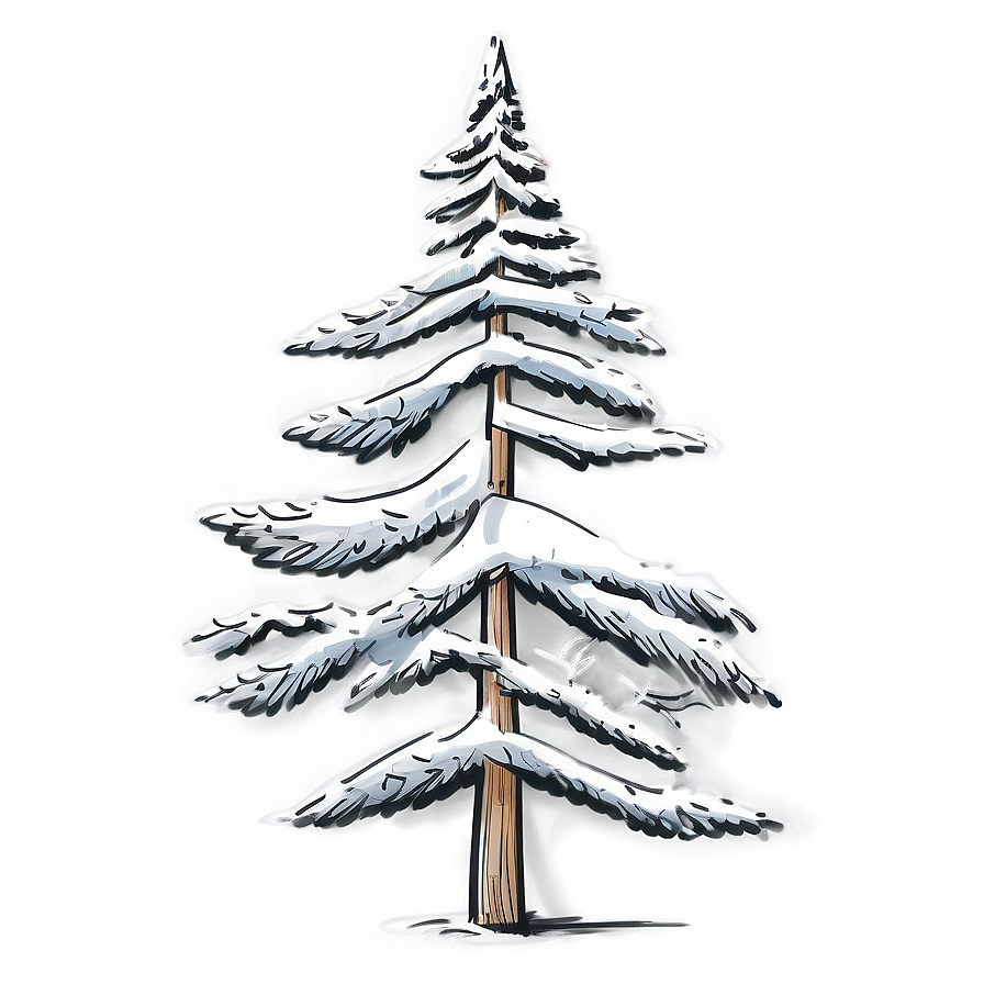 White Pine Tree Sketch Png Mqy PNG