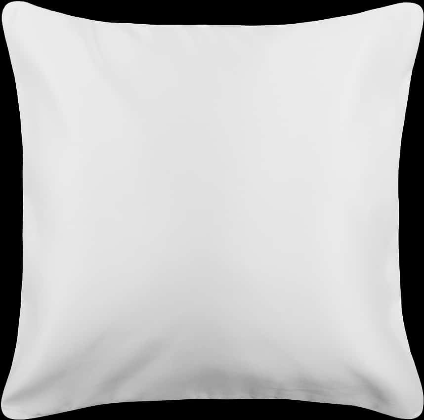 White Plain Pillow Isolated PNG