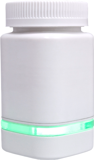 White Plastic Bottle Green Liquid Indicator PNG