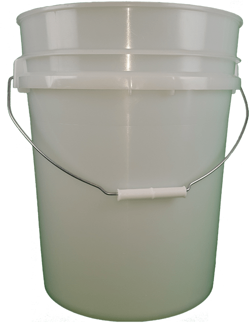 White Plastic Bucketwith Handle PNG