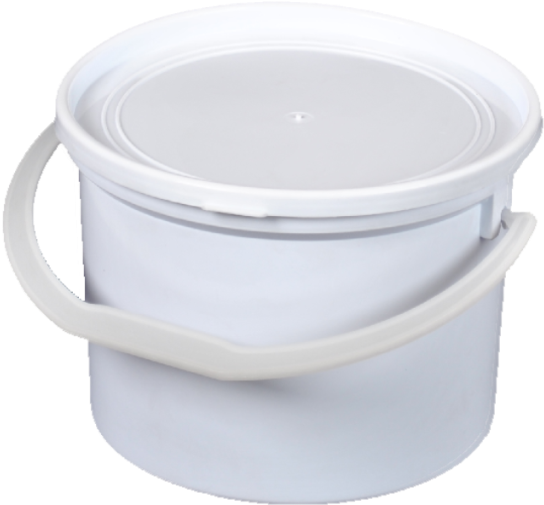 White Plastic Bucketwith Lid PNG