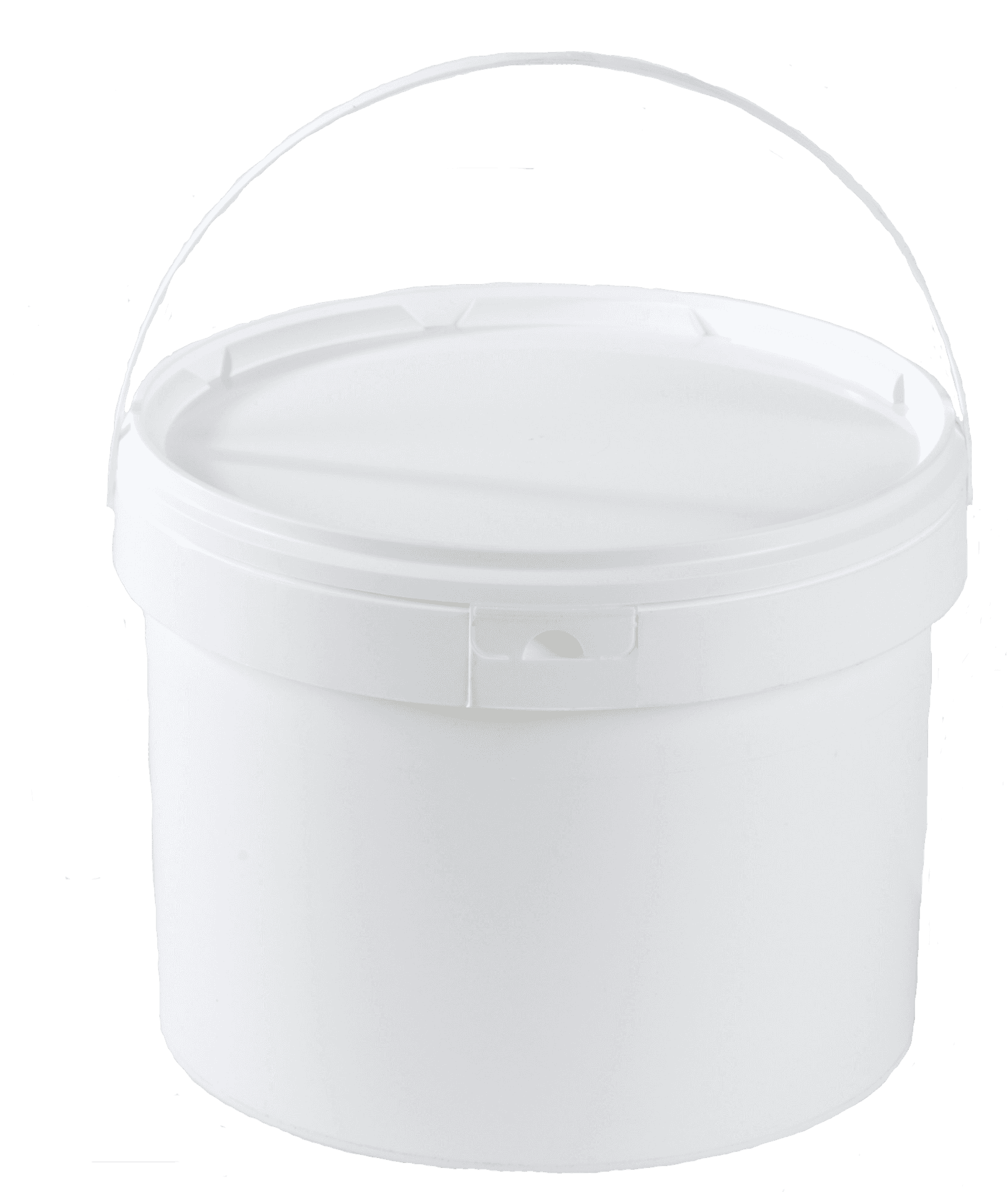 White Plastic Bucketwith Lid PNG