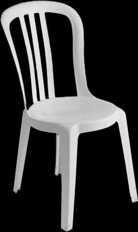 White Plastic Chair Isolated PNG