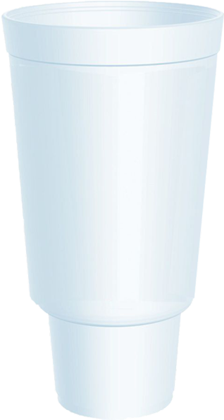 White Plastic Cup Isolated PNG