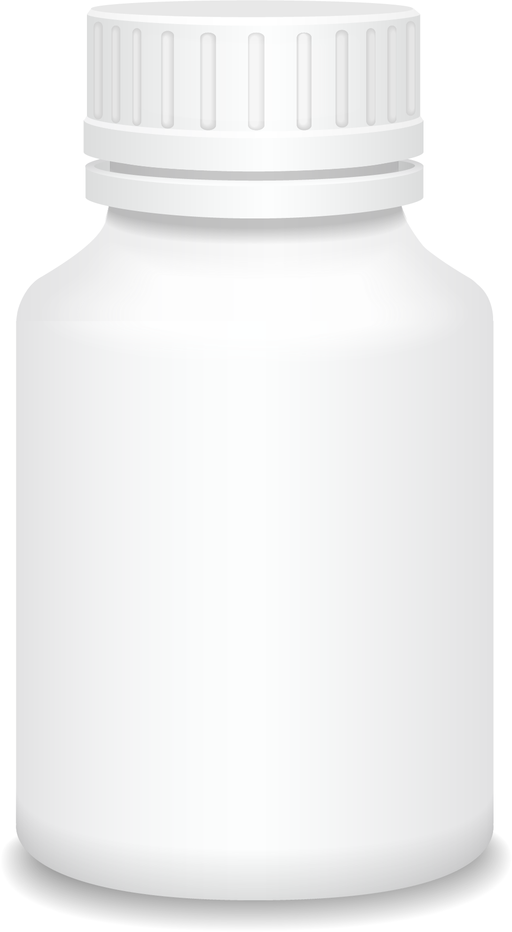 White Plastic Medicine Bottle PNG