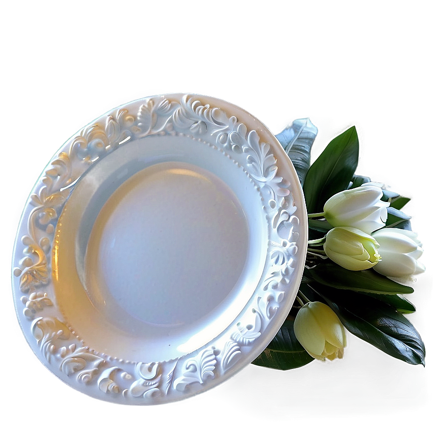 White Plate For Wedding Png 06212024 PNG