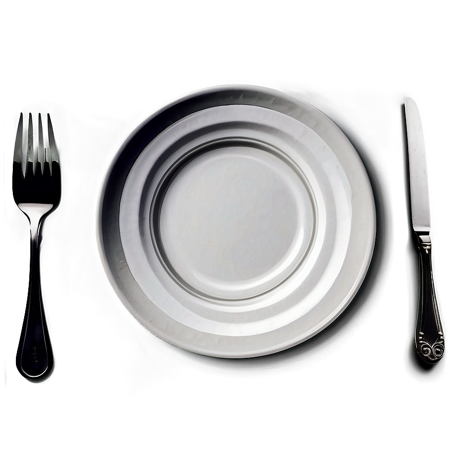 White Plate With Cutout Design Png Aig PNG