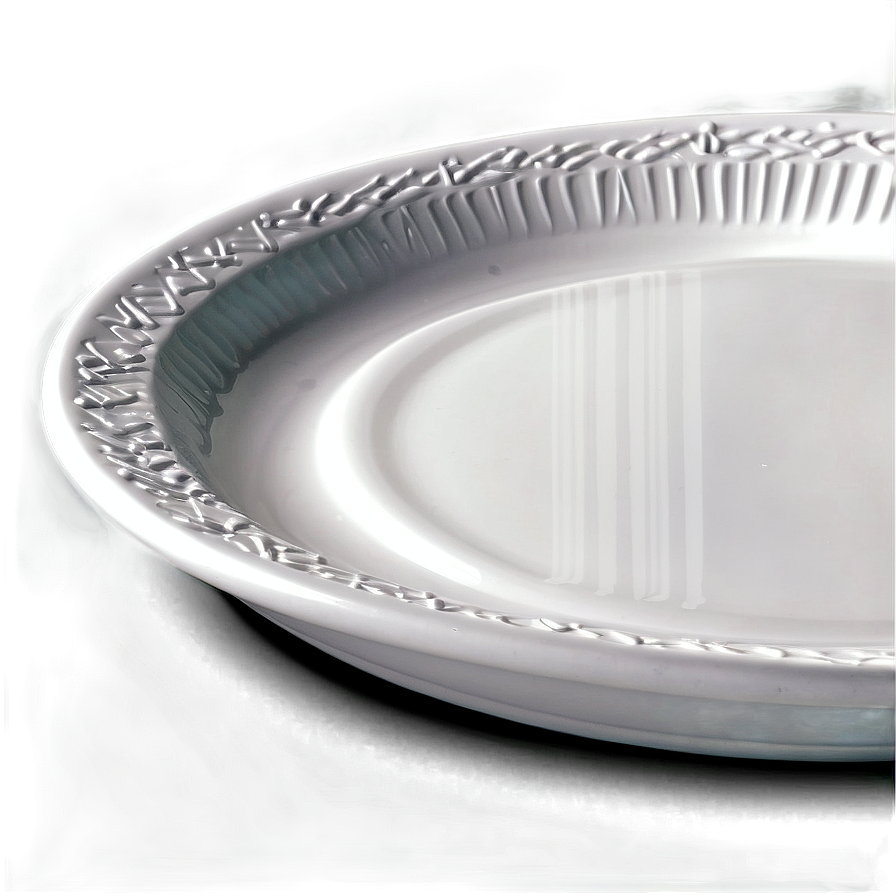 White Plate With Embossed Edge Png 58 PNG