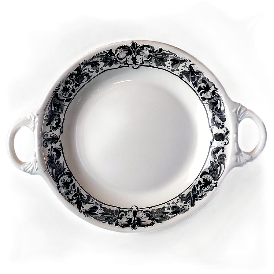 White Plate With Handle Png 1 PNG