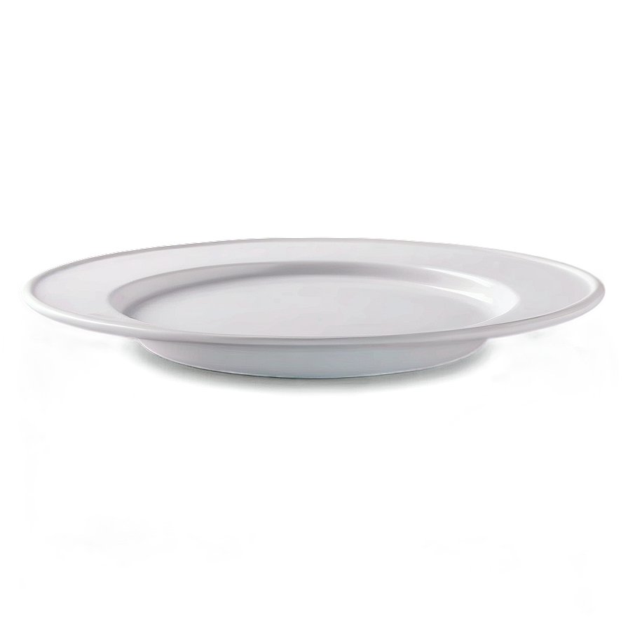 White Plate With Raised Rim Png 2 PNG