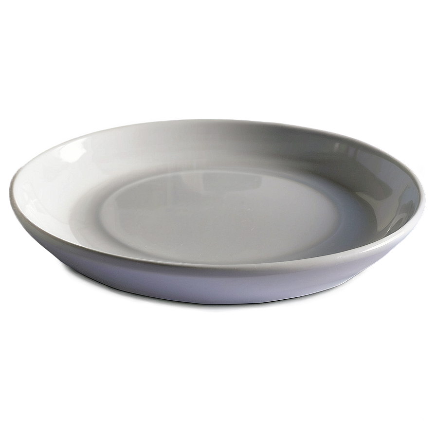 White Plate With Raised Rim Png Ssd35 PNG