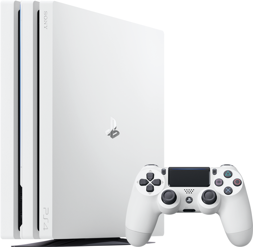White Play Station4 Proand Controller PNG