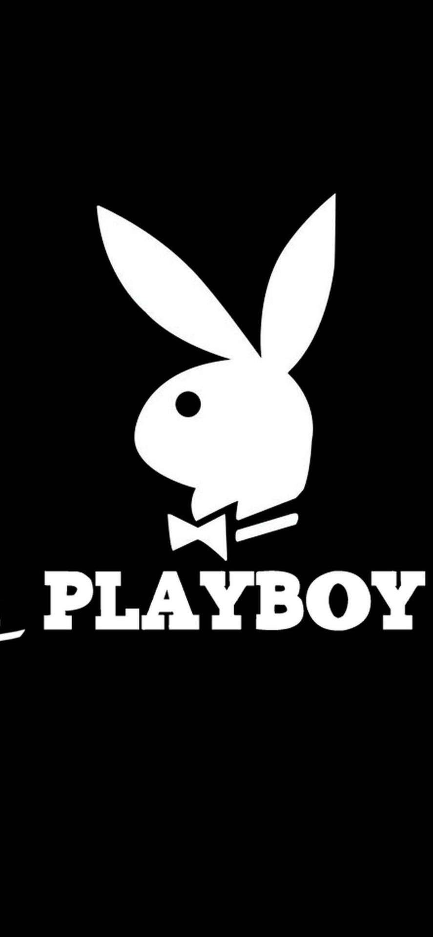 White Playboy Logo Wallpaper