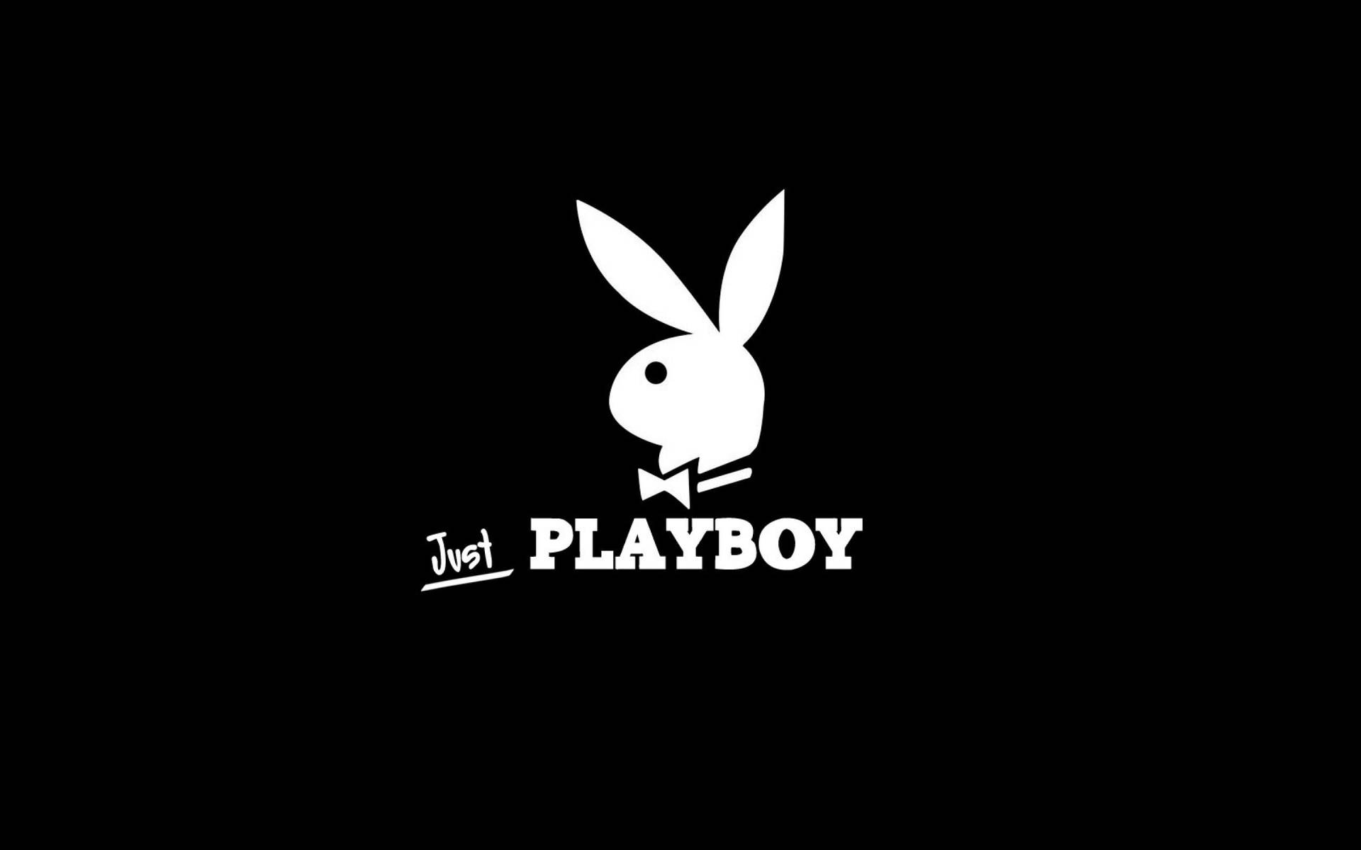 Logoda Playboy Branco Papel de Parede