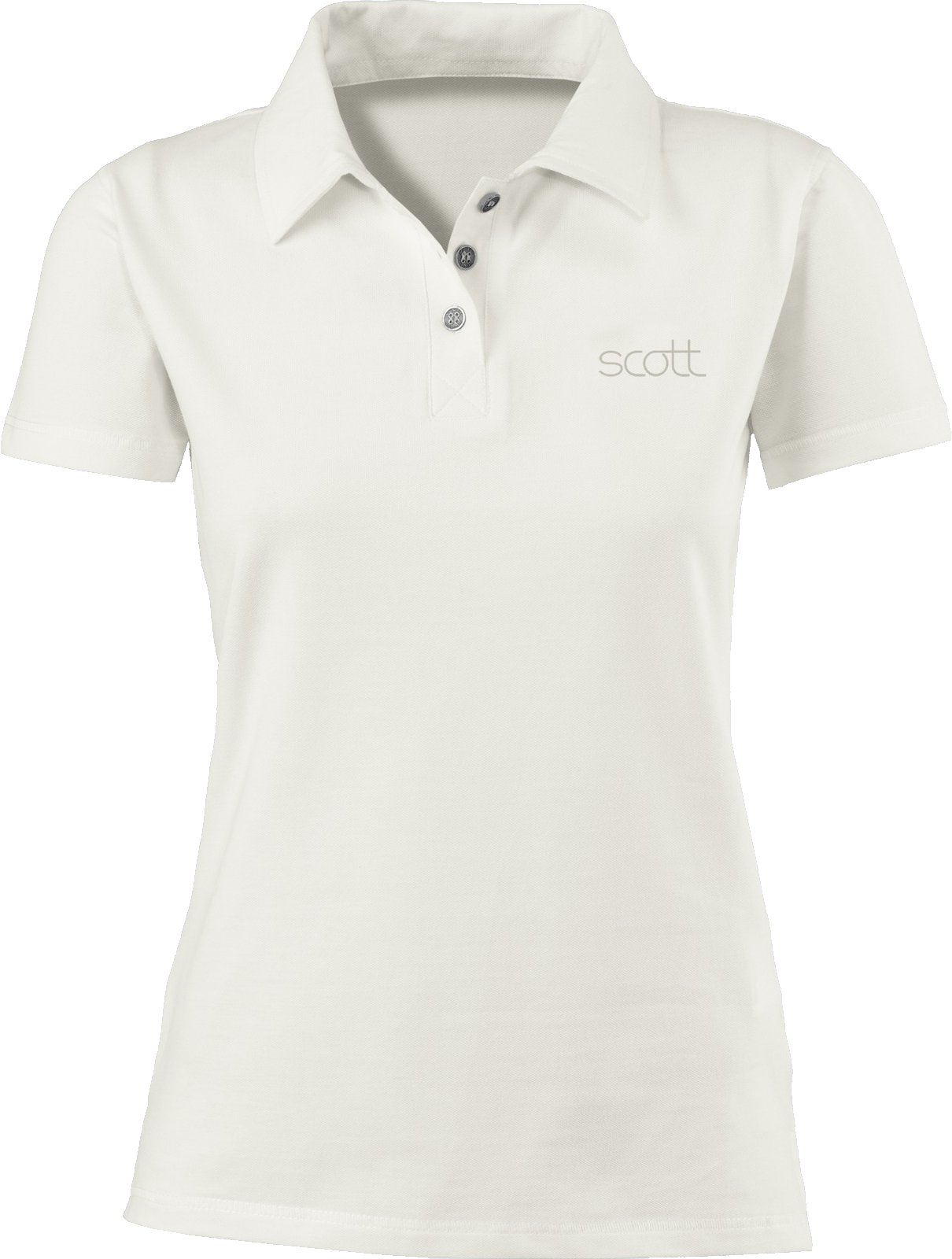 White Polo Shirt Branded Scott PNG