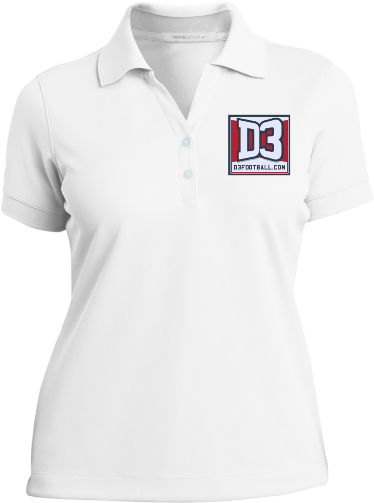 White Polo Shirt D3 Football Logo PNG