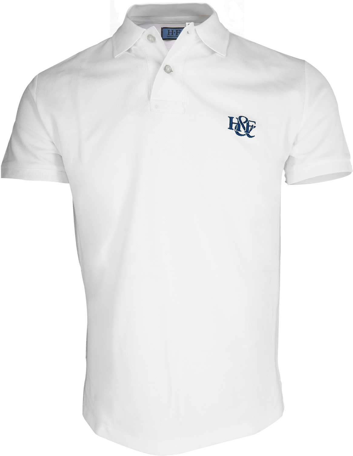 White Polo Shirt Embroidered Logo PNG