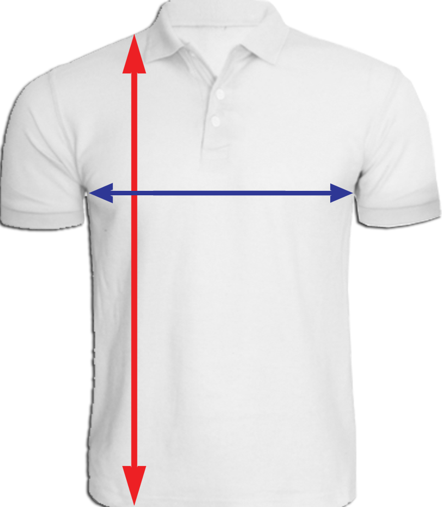 White Polo Shirt Measurement Guide PNG