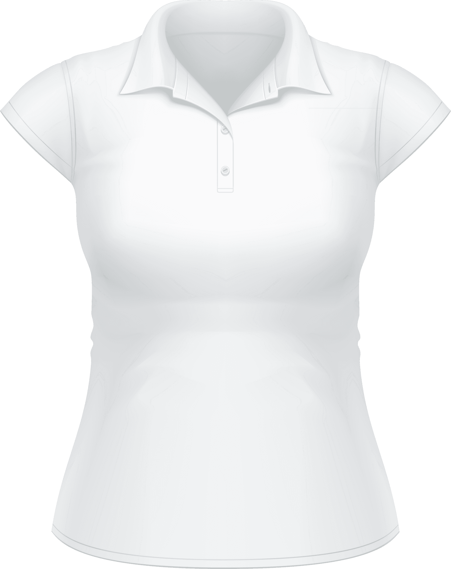 White Polo Shirt Template PNG