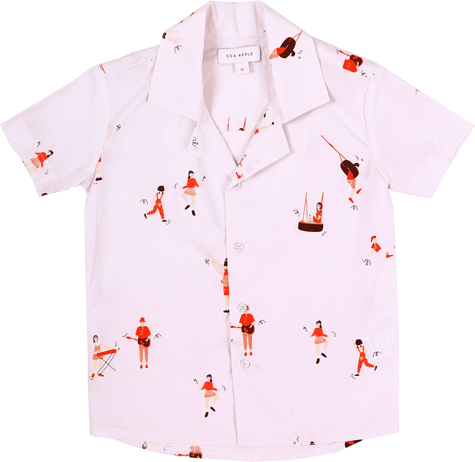 Download White Polo Shirtwith Red Printed Design | Wallpapers.com