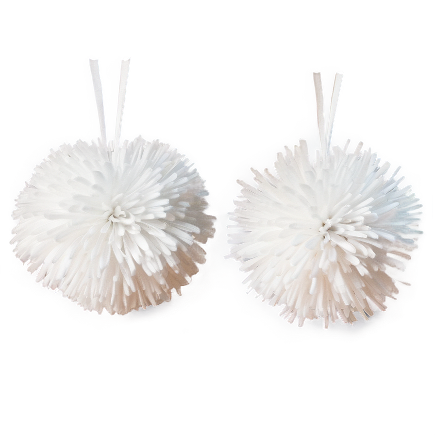 White Pom Poms Png Gsj PNG