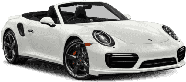 White Porsche911 Cabriolet Side View PNG