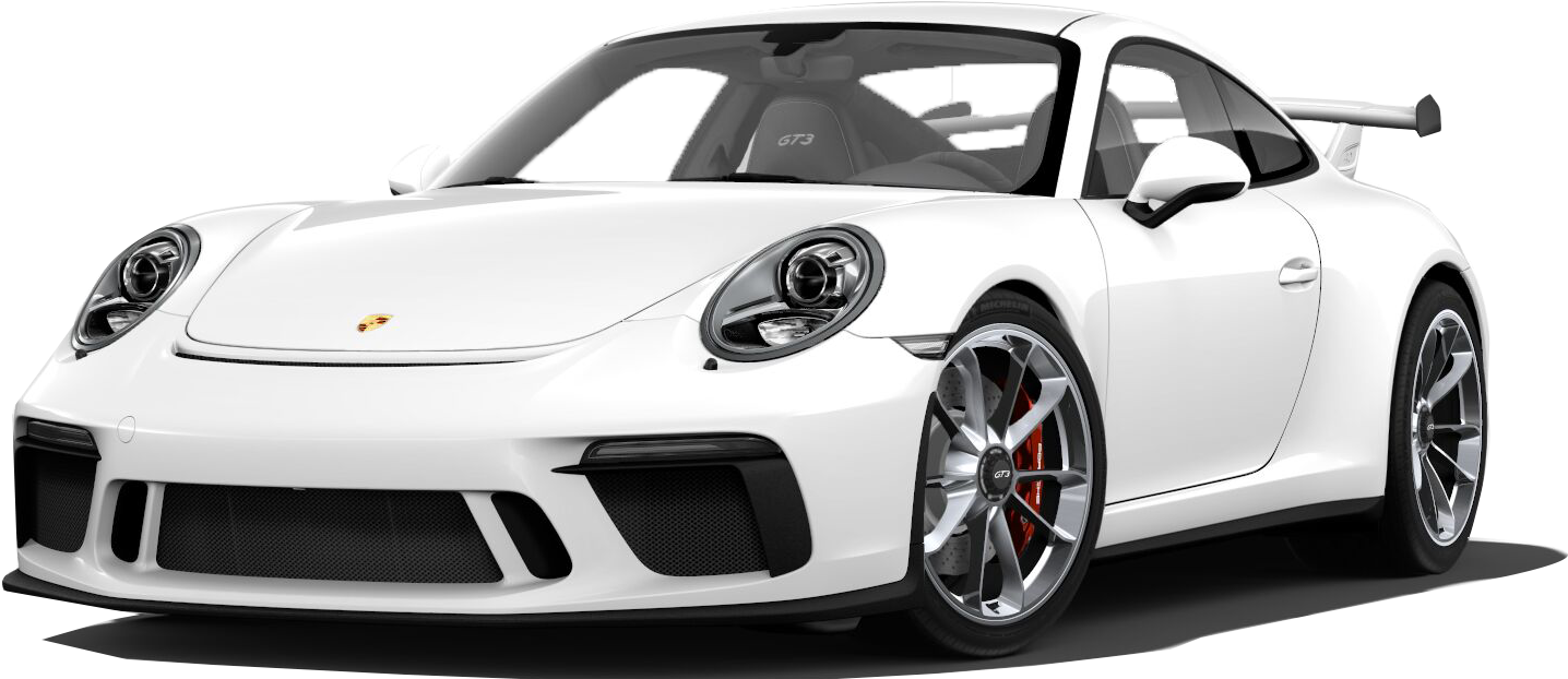 White Porsche911 G T3 Sports Car PNG