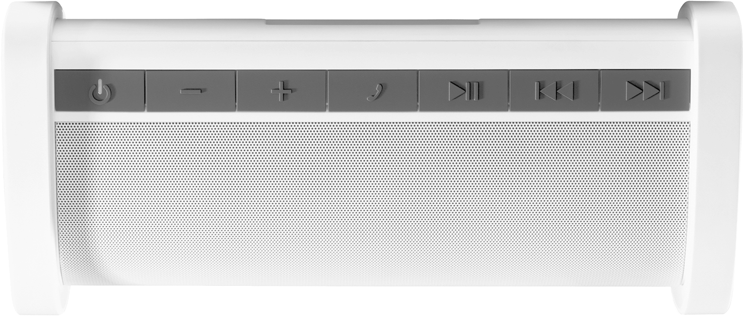 White Portable Bluetooth Speaker PNG