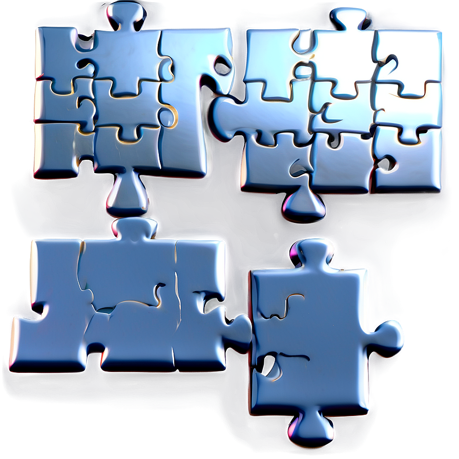 White Puzzle Pieces Png 06132024 PNG