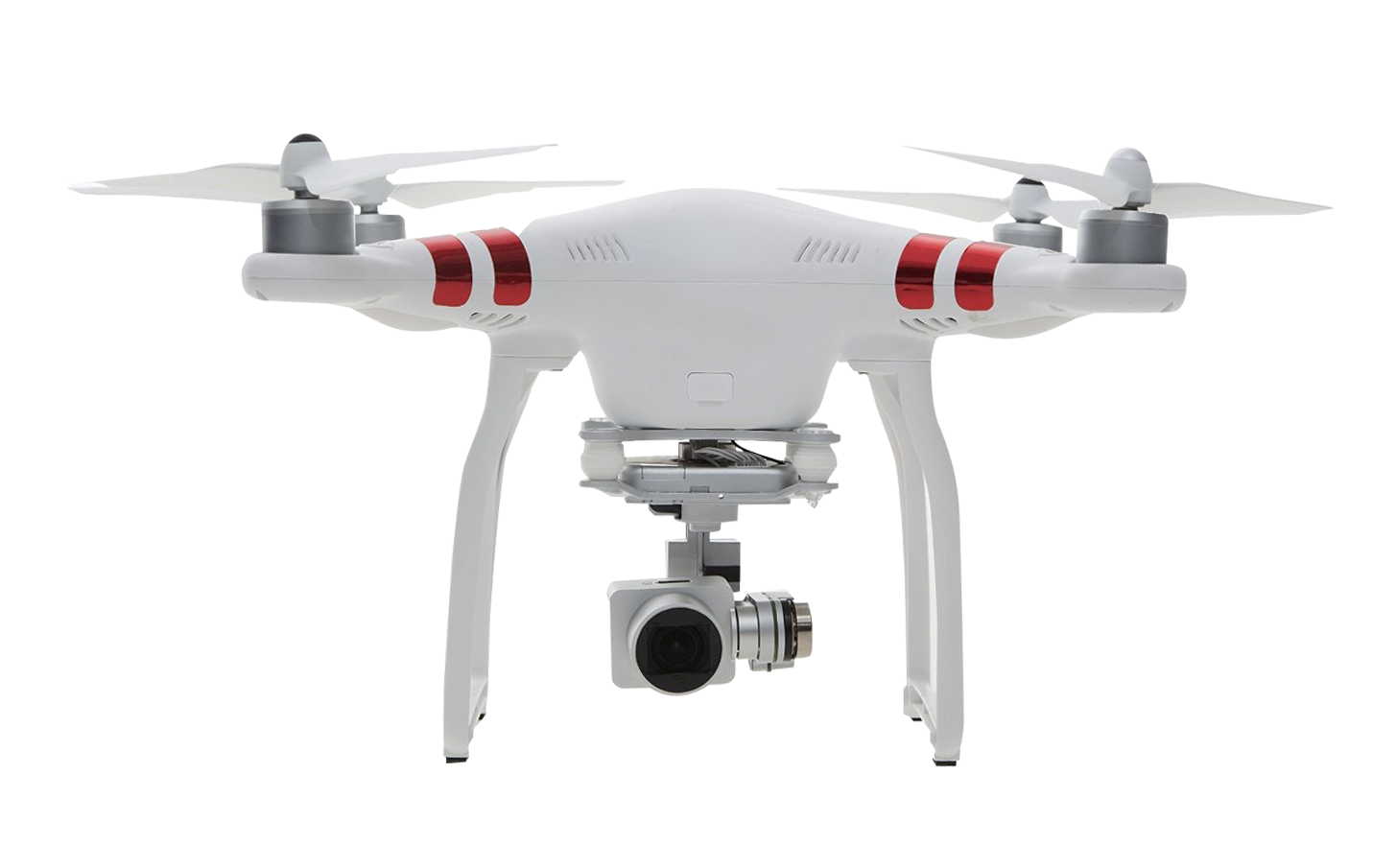 White Quadcopter Dronewith Camera PNG