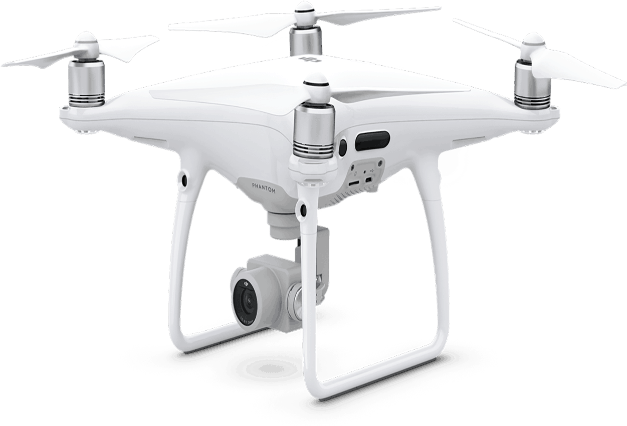 White Quadcopter Dronewith Camera PNG