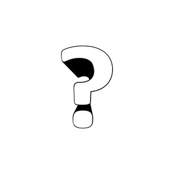 White Question Mark Black Background PNG