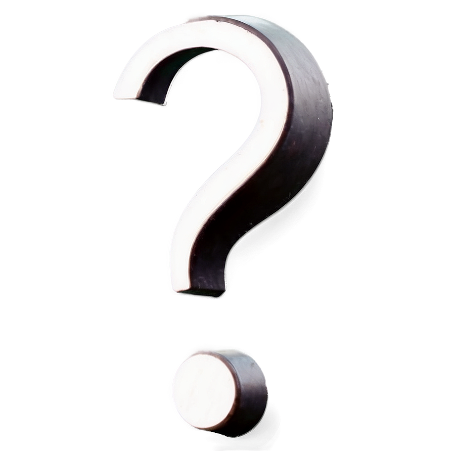 White Question Mark Transparent Background 05262024 PNG