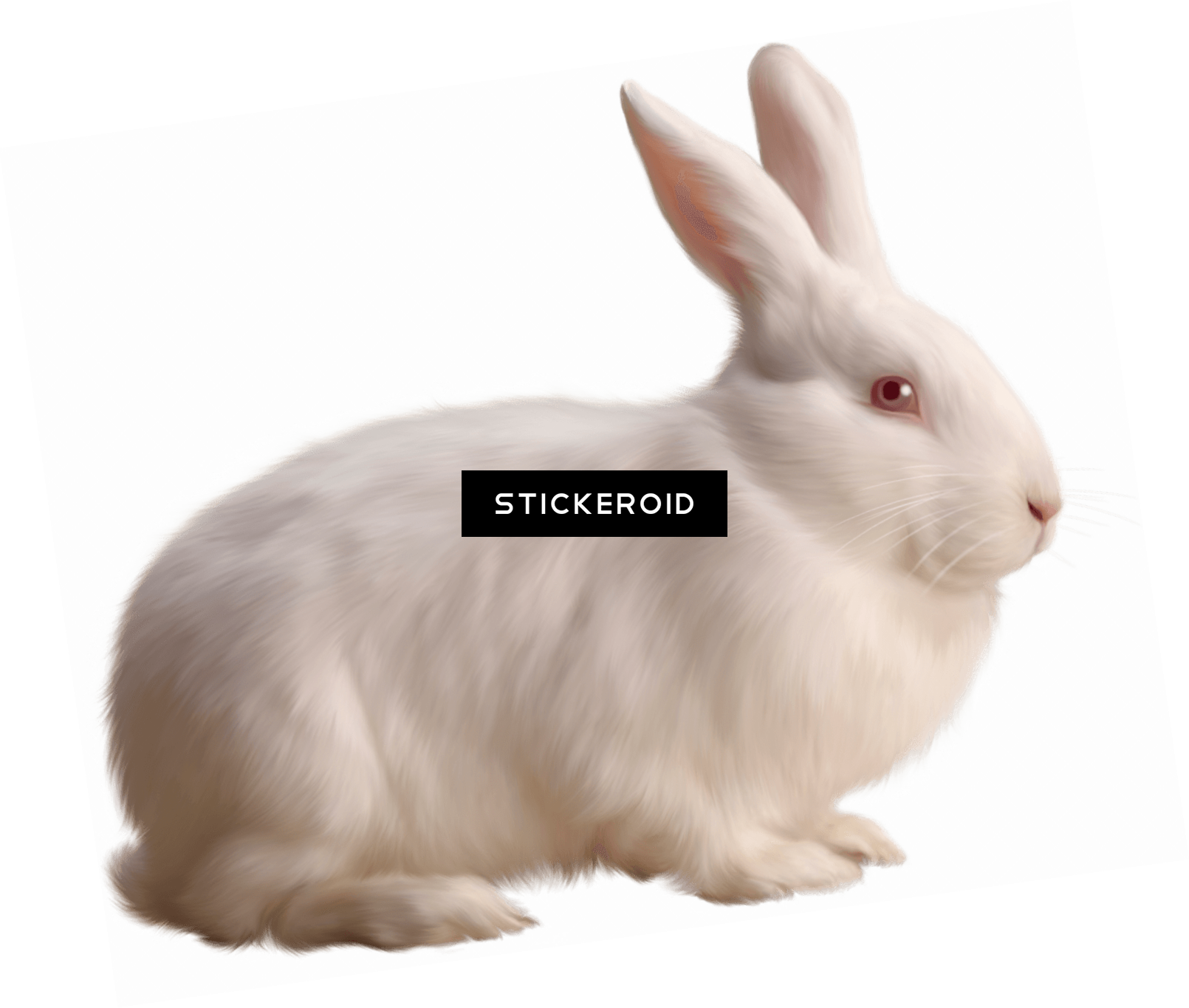 White Rabbit Illustration PNG