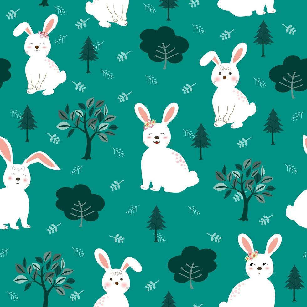 White Rabbits And Trees Wallpaper