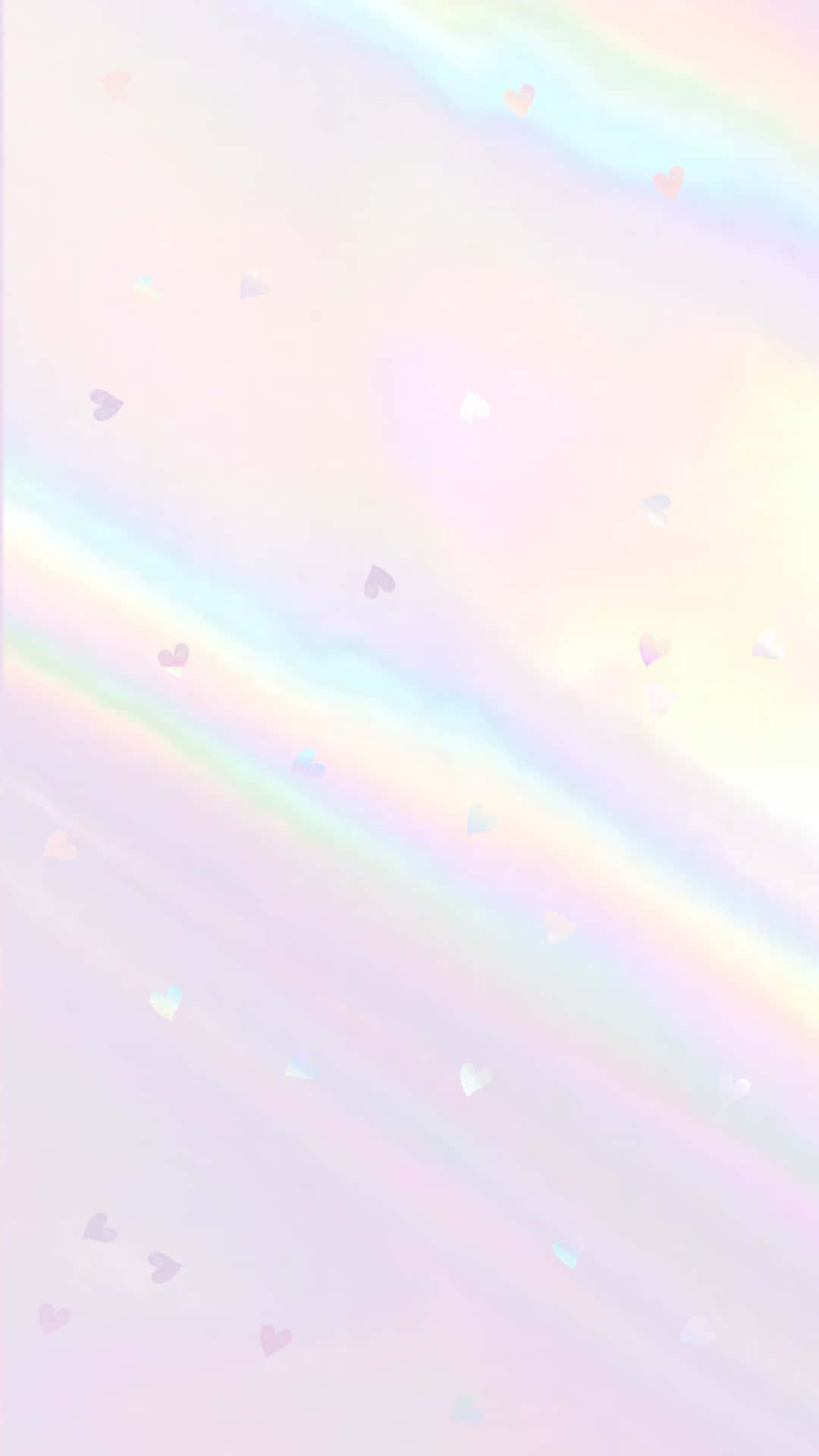 En strålende udstilling af en hvid regnbue tæt på horisonten. Wallpaper