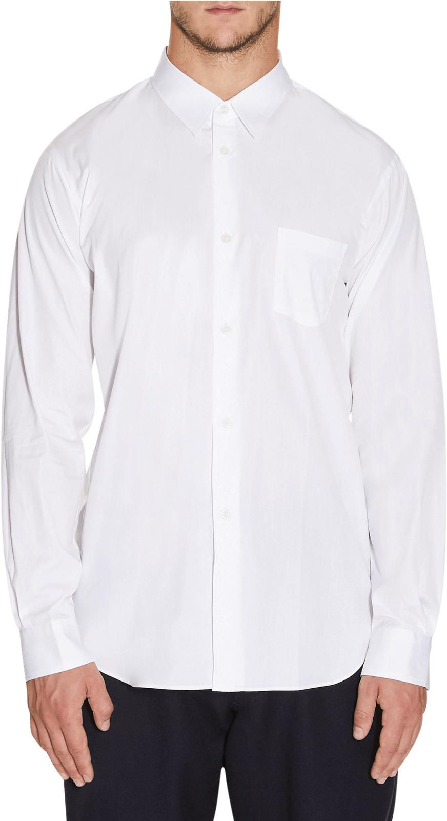 White Ralph Lauren Shirt Model PNG