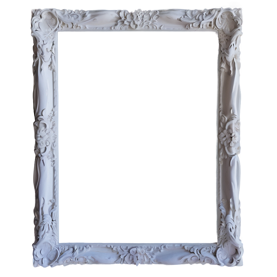 White Rectangle Frame Png 05252024 PNG