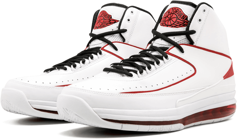 White Red Air Jordan Sneakers PNG