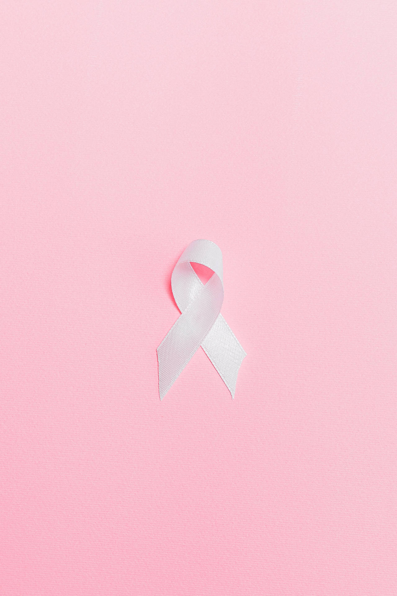 White Ribbon On Pink Background Wallpaper