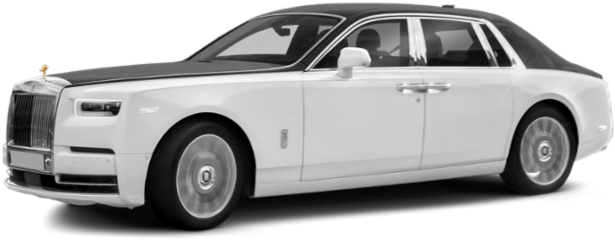 White Rolls Royce Phantom Side View PNG