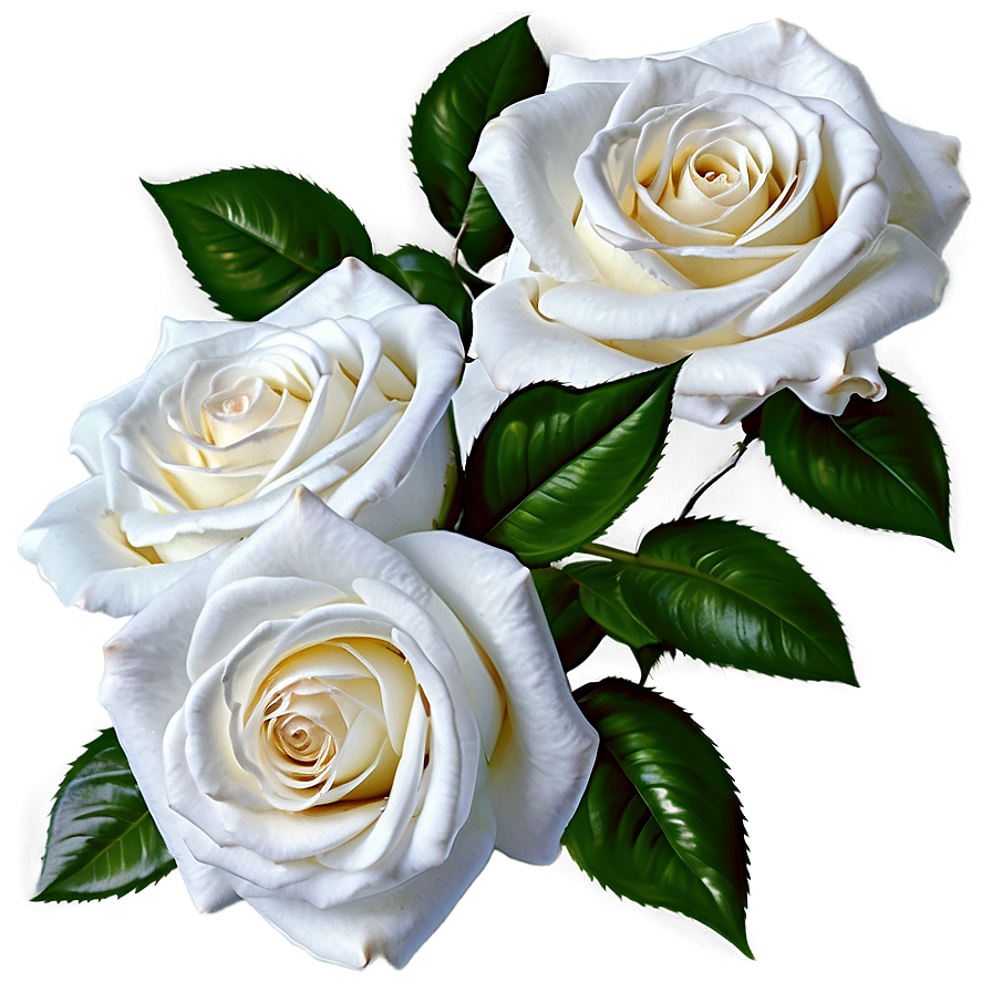 White Roses Flowers Png 64 PNG