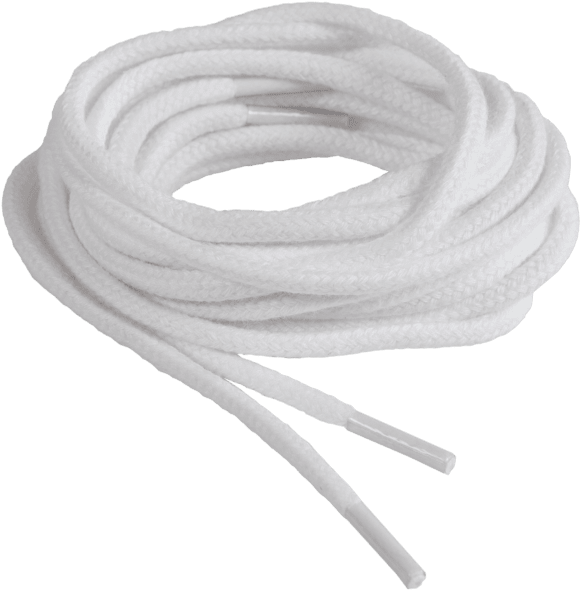 White Round Shoelace PNG